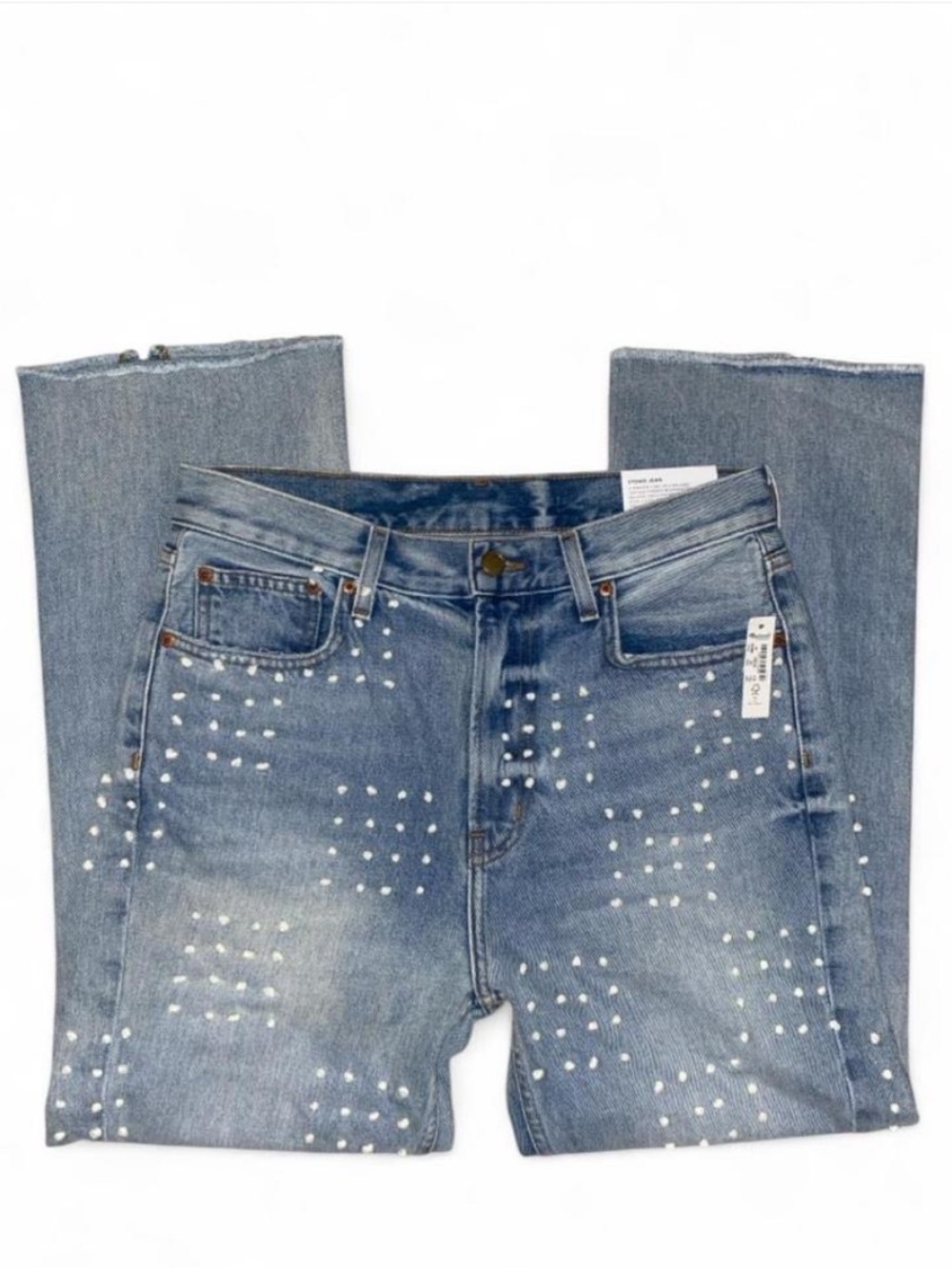 B Sides Embroidered Stowe Denim Jeans – Allen Lt Vintage Wash | Size 26 | NWT